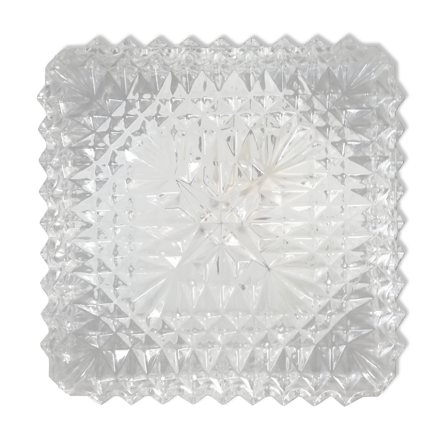 Cast glass square ceiling 21x21cm