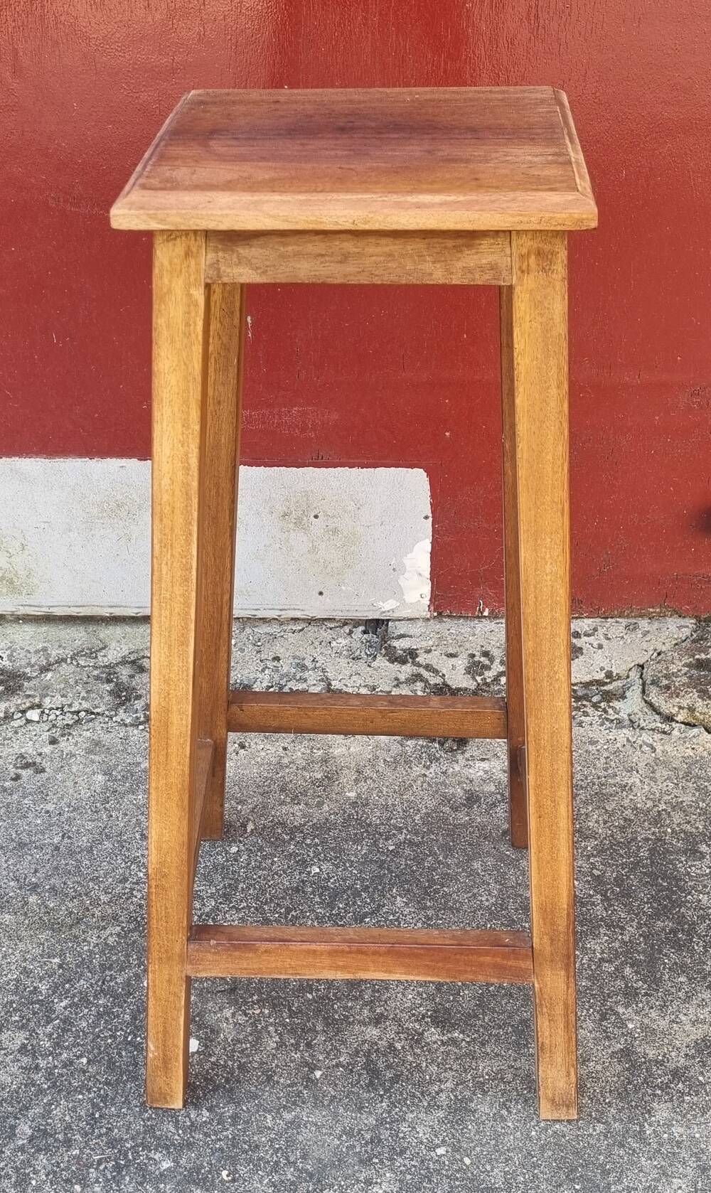 High wooden stool, workshop, vintage, 1950s