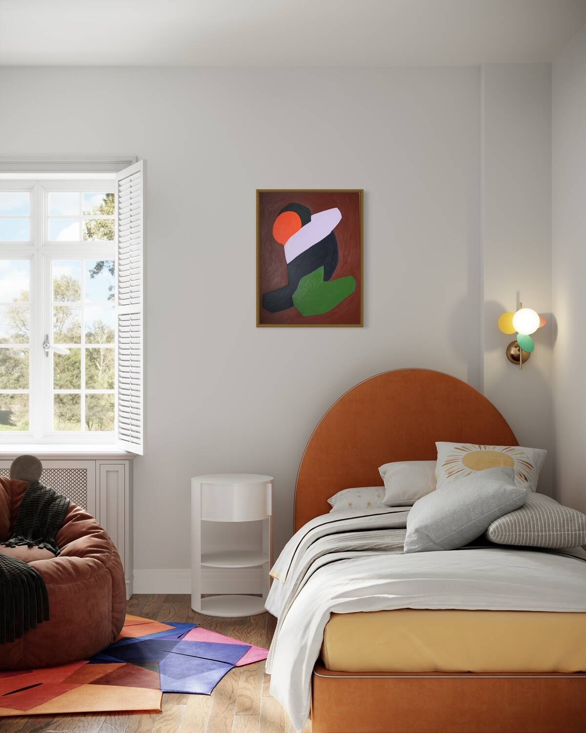Lovers minimalist couple painting
