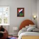 Lovers minimalist couple painting