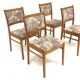 4 chaises scandinaves en chêne, Suède, 1960