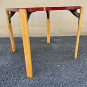 Bruno Rey table in red formica for Dietiker, 1970s