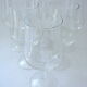 Suite of six large crystal wine tasting glasses