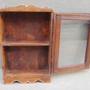 Medicine cabinet wall display case in ancient Burmese teak