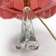 Crystal bedside lamp and silk dome lampshade 60's