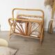 Vintage rattan magazine holder