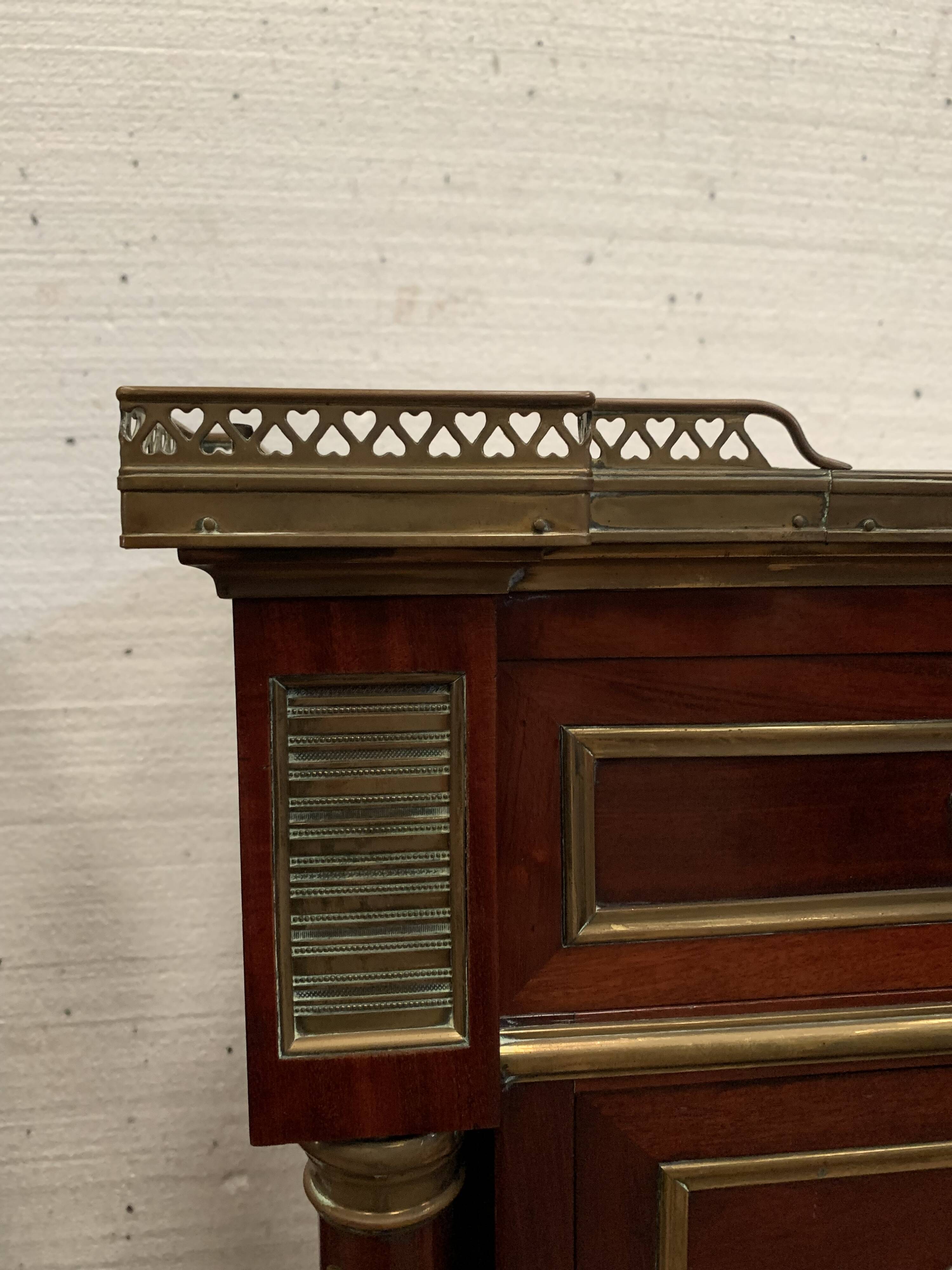 Semainier in trompe l'oeil Safe furniture of Napoleon III style Mahogany XX century