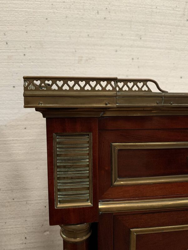 Semainier en trompe l'œil meuble de coffre fort de style Napoléon III En acajou XX siècle