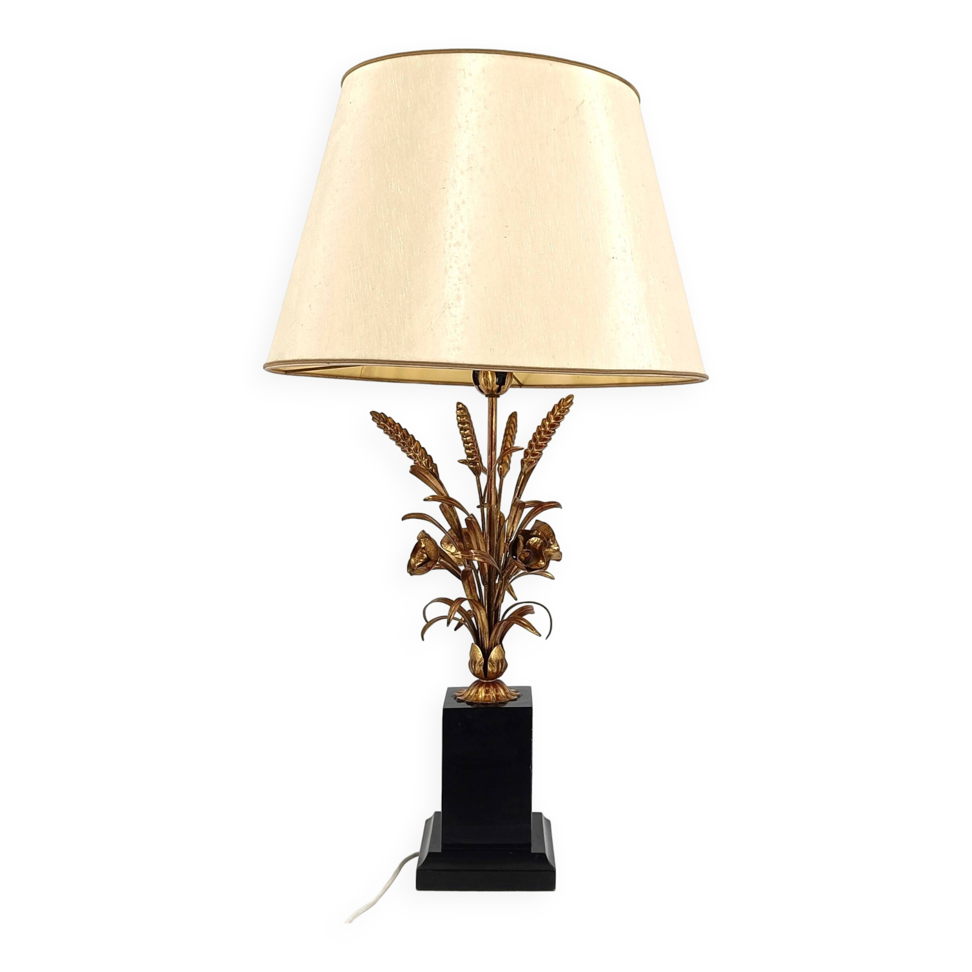 Vintage sheaf of wheat table lamp - 1960s