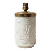 Lampe vintage en verre opalin blanc années 50 60, lampe de chevet rétro travail français, luminaire design déco minimaliste élégant