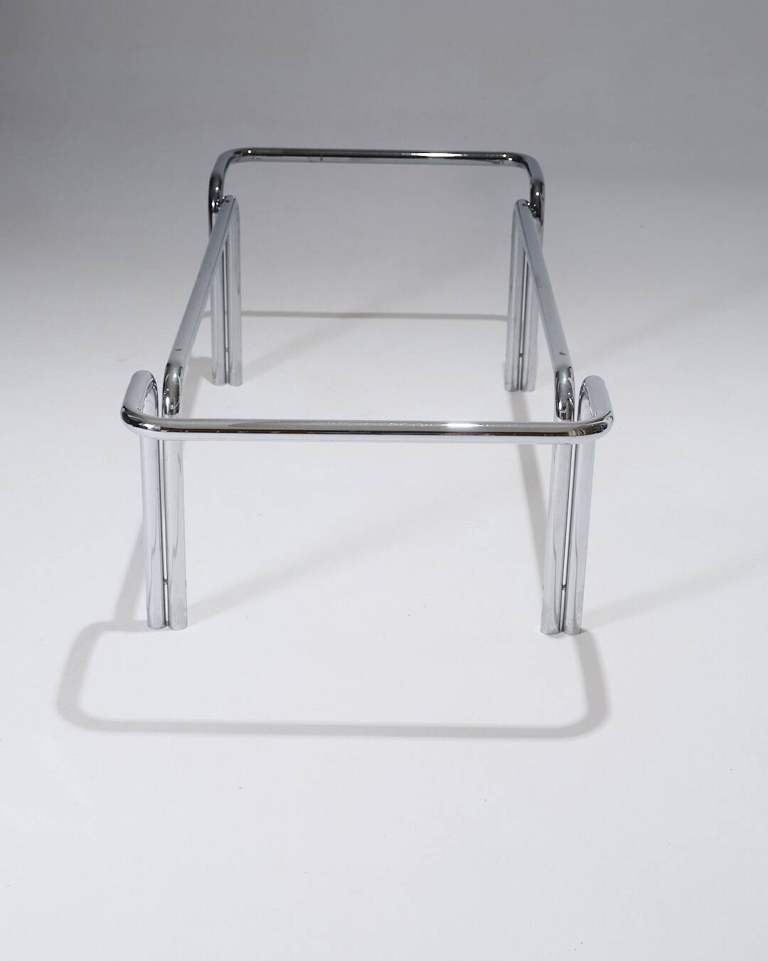 Marble and Tubular Metal Coffee Table, 1970s