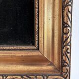 Vintage original velvet flower oil painting, red flower still life art