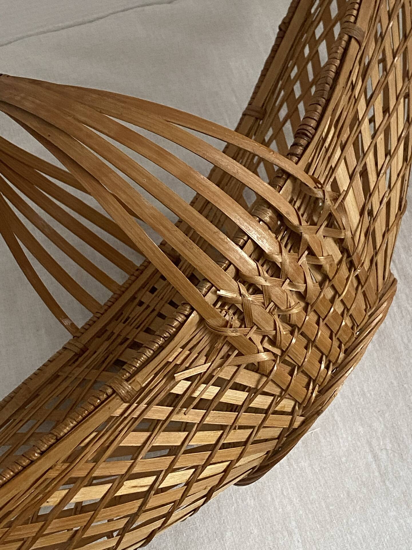 Large wicker flower basket