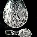 Baccarat crystal water carafe with palmettes and gondola leg
