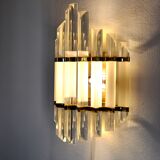 Venini wall lamp, triedri glass Italy, 1970