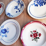 Set of 6 flower plates