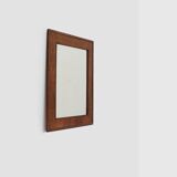 Antique rectangular walnut wall mirror, France ca. 1880