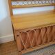 Vintage wooden and rattan toy box