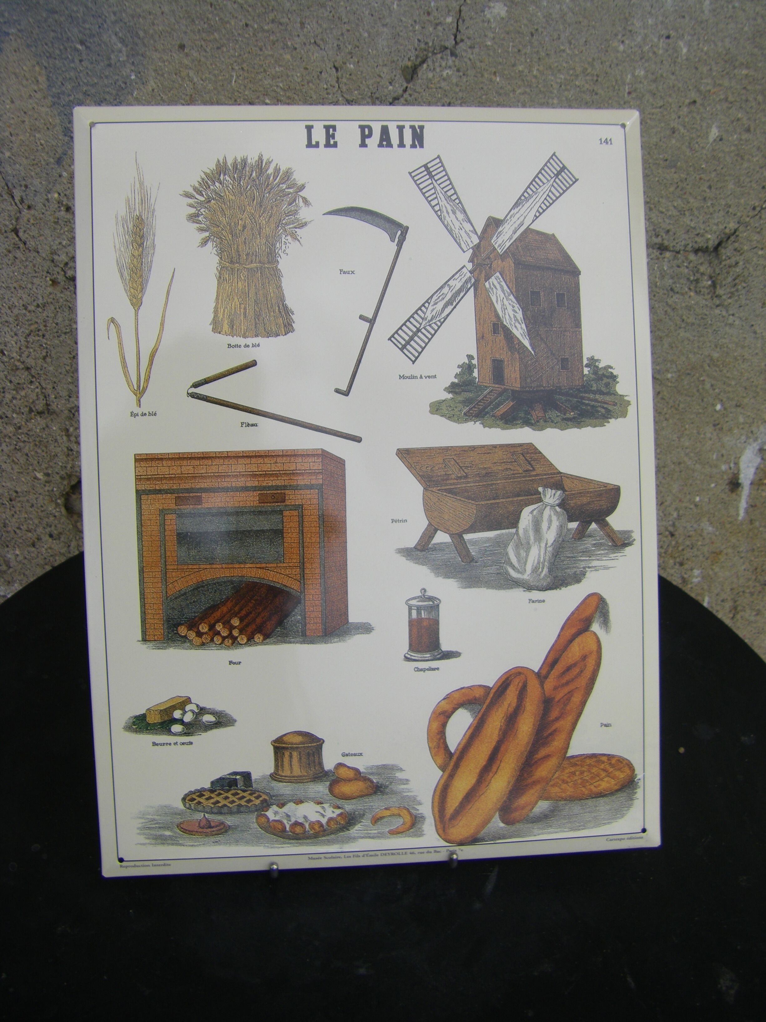 Metal advertising plate "Bread"