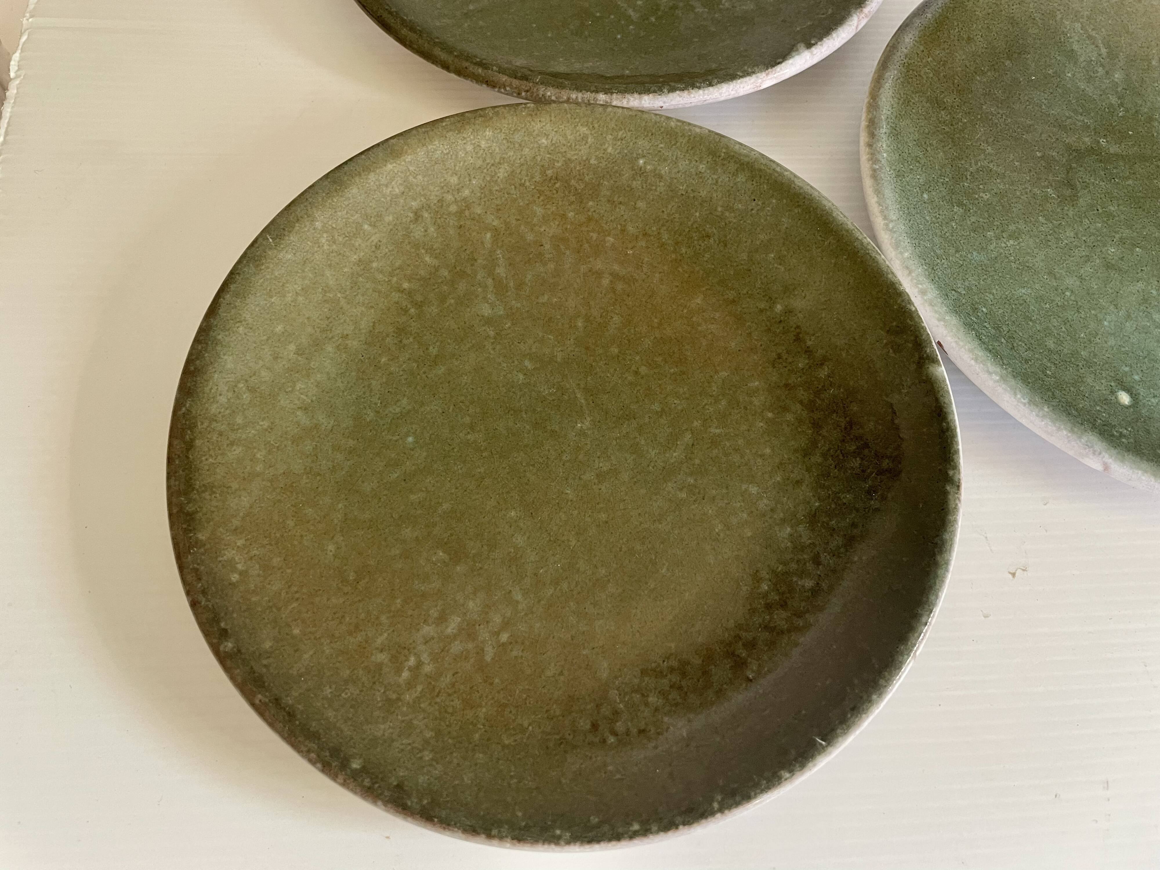Set of 5 ceramic dessert plates