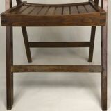 Folding chair in raw wood