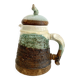Glazed and scarified ceramic coffee pot, 1980s.
