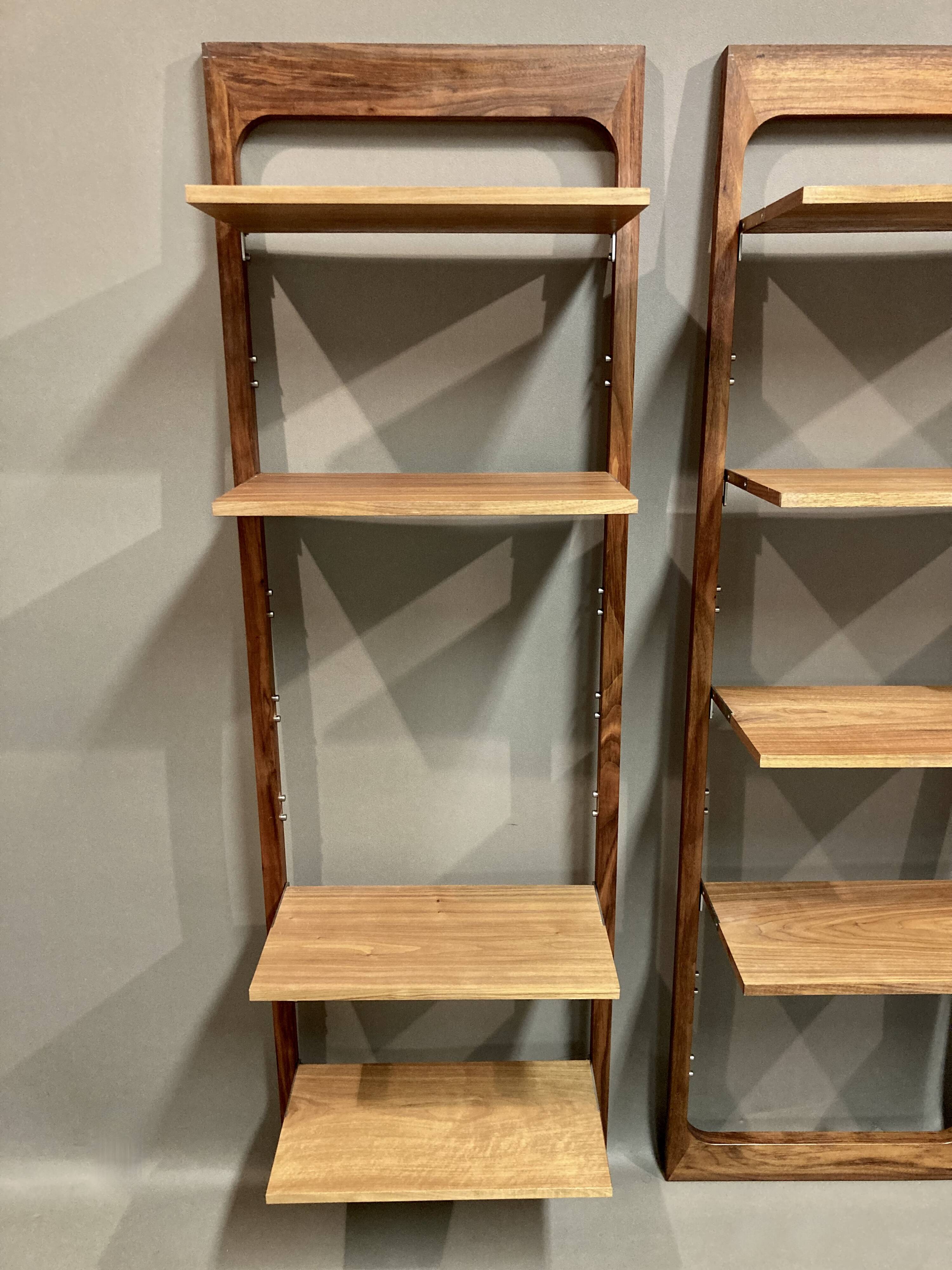 Set of three modular Scandinavian design shelves 1960.