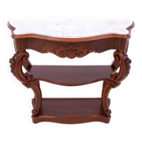 Mahogany console with marble top, France, circa 1880. After renovation.