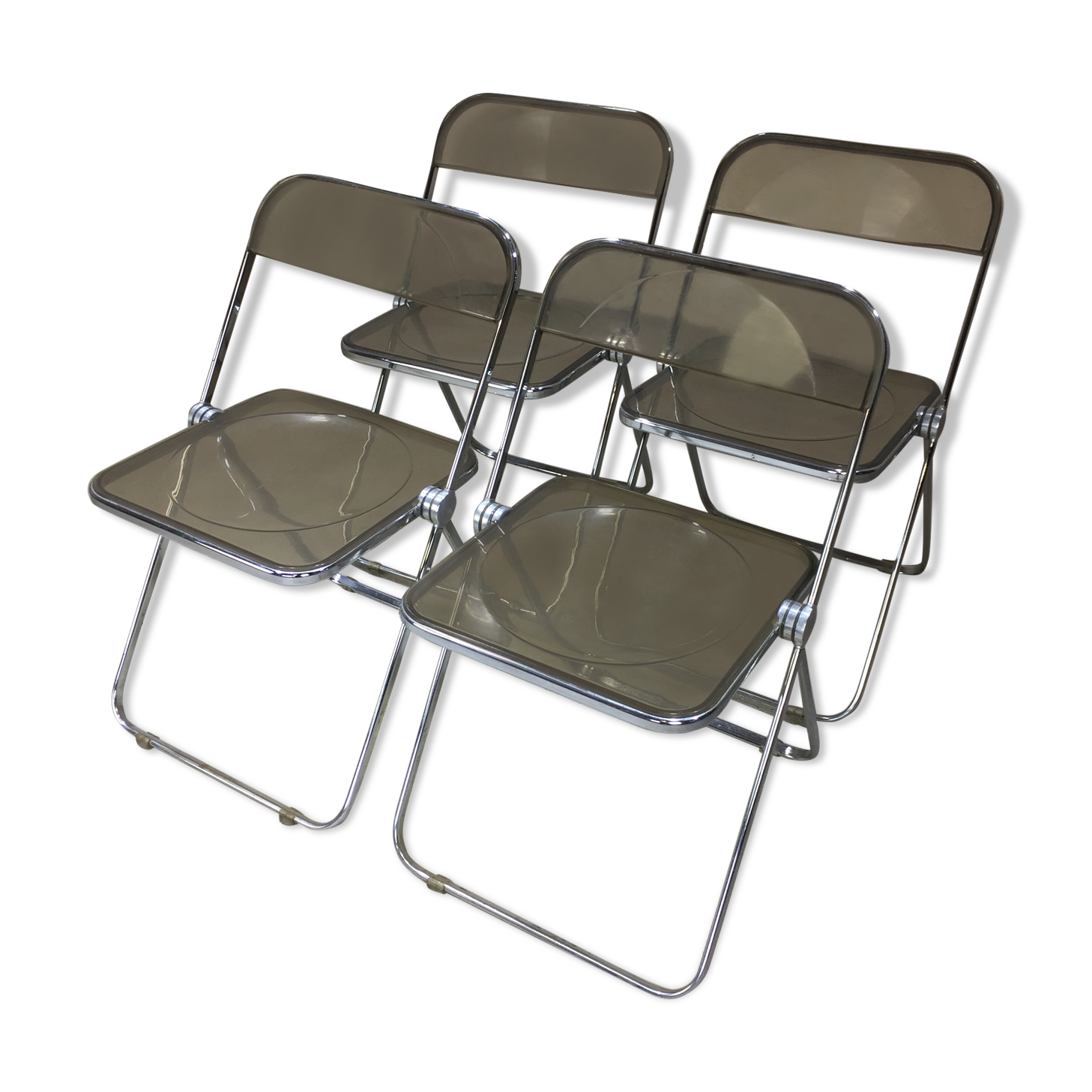 Lot of 4 chairs "Plia" by Giancarlo Piretti