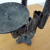 Brutalist Iron Candleholder, 1960s