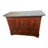 Commode Louis Philipe Acajou Marbre XIXe
