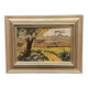Original Swedish Oil on Canvas – "Industrial Landscape" – Signed – Vintage and Framed