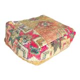 Berber pouf in natural wool