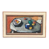 Huile sur toile originale suédoise – « Nature morte » par Kurt Rosander