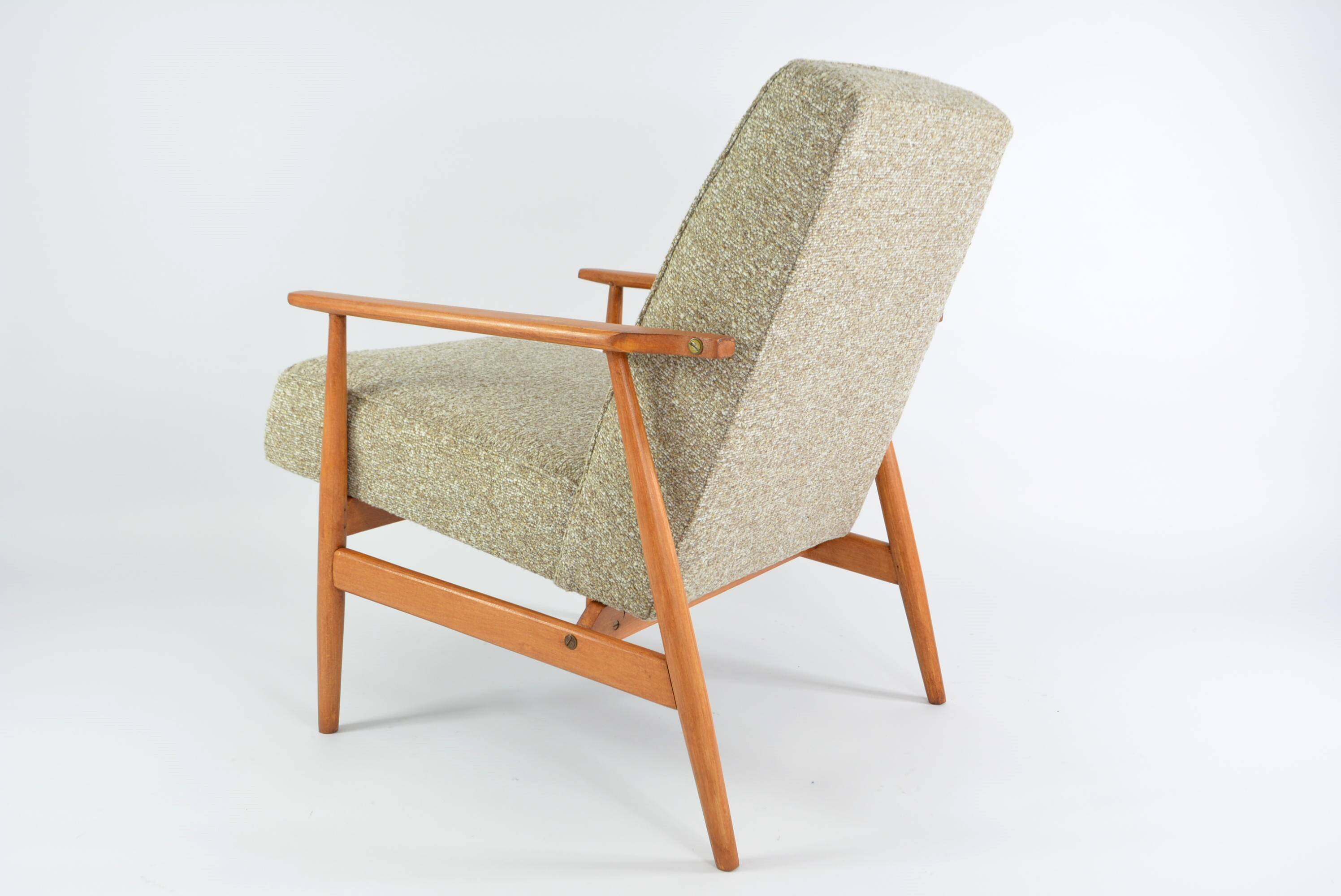 Fauteuil fox chiné beige et crème