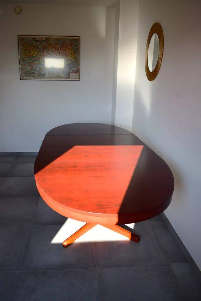 Vintage Baumann style dining table from the 1960s-1970s
