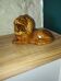 Ceramic lion – Vintage cigarette holder – 1950s–60s