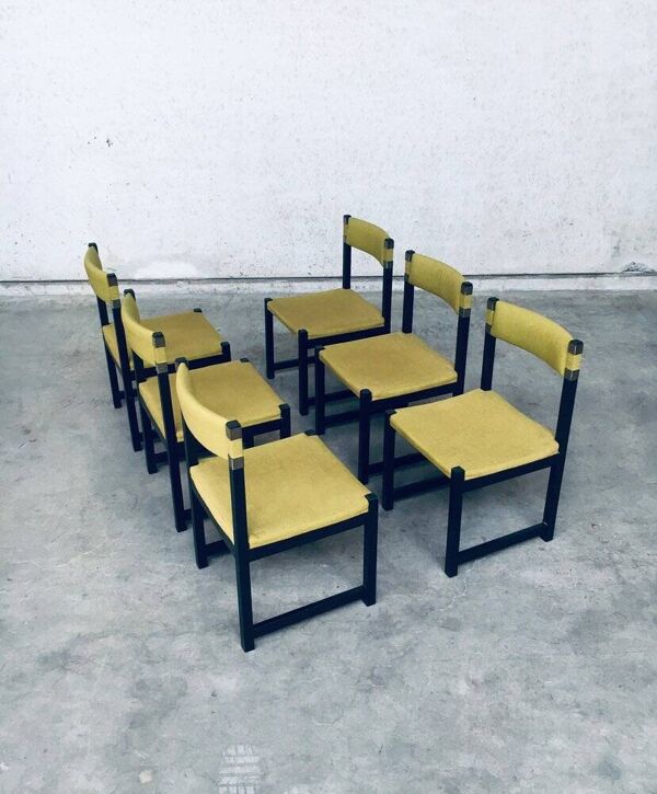 Mid-Century Modern Dining Chair Set by J. Batenburg for Mi, Belgium 1969, Set of 6