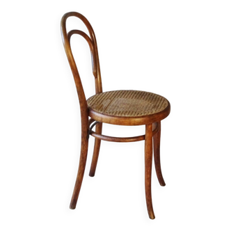 Thonet chair N°14 -1/2 from 1890 with metal reinforcements, cane