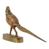 Statue de faisan en bronze doré, XIXe siècle