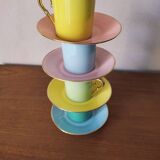 4 multicolored espresso cups