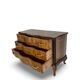 Commode italienne Art déco en loupe de noyer, années 1940-50