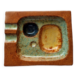 Enamelled stoneware pocket tray