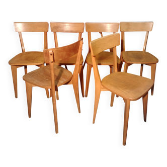 Set 6 chaises bistrot Vintage