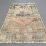 Shabby Turkish Oushak Rug 184x108 cm vintage carpet Ushak Region Medium