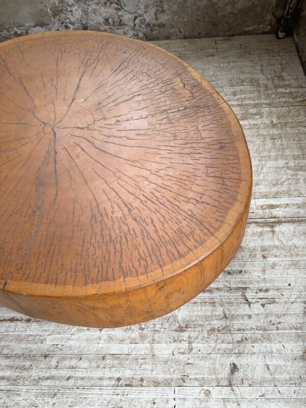 Table basse brutaliste « rondin » XL