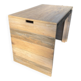 Desk in cream and blue patinated pine