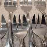 12 silver-plated oyster forks by silversmith Ercuis Valencay