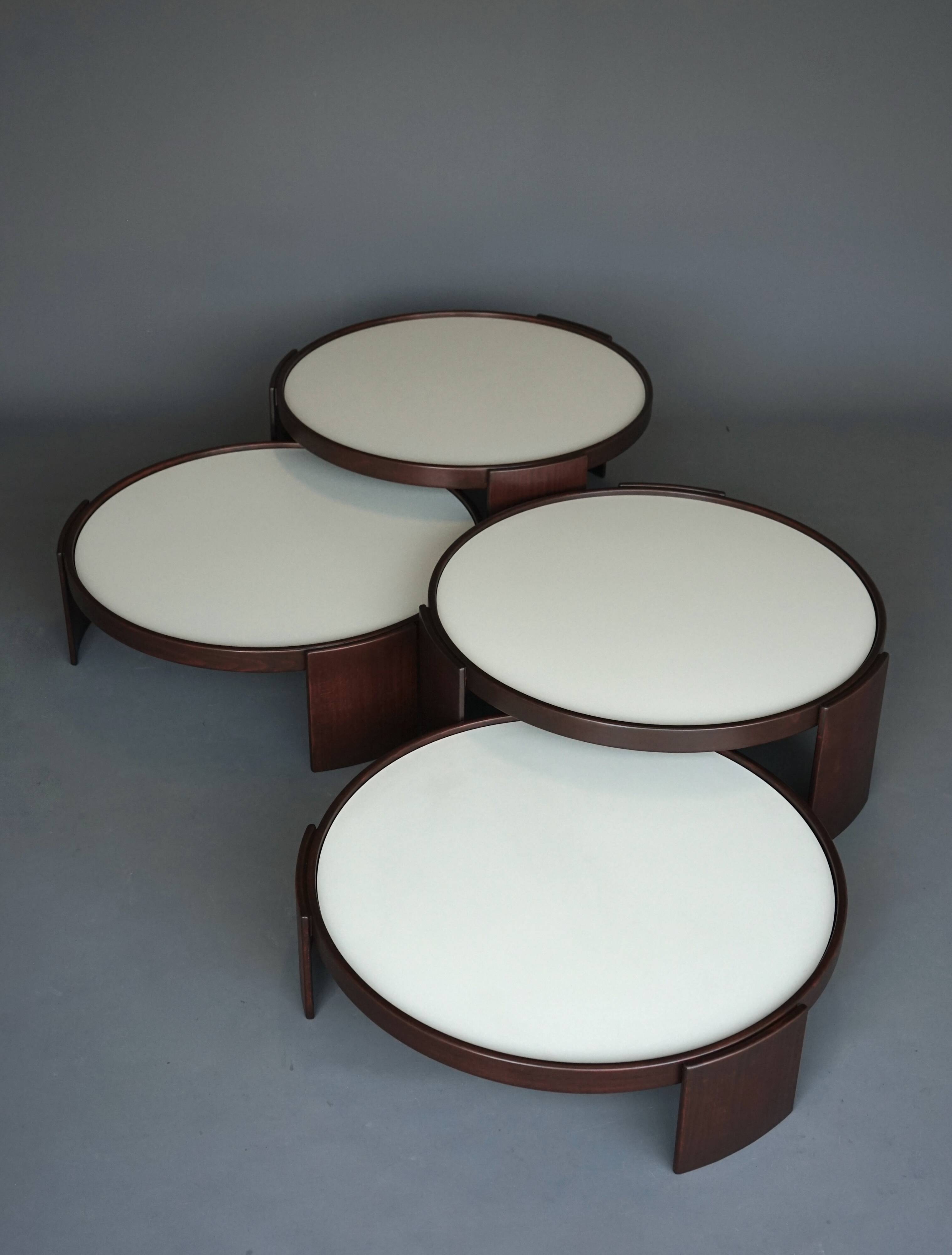 Cassina model 780/783 Stacking Tables by Gianfranco Frattini, 1970s