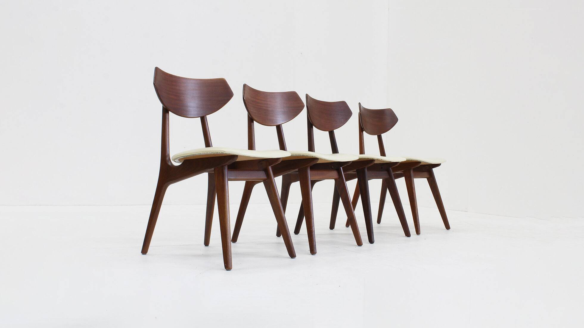 Vintage Danish teak dining chairs, set of 4